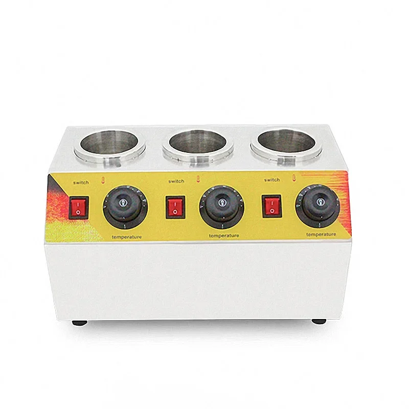 Commercial Sauce Warmer Electrice Sauce Bottles Warmer Cheese Chocolate jam 3 Bottles Warming Machine Dispenser Melter