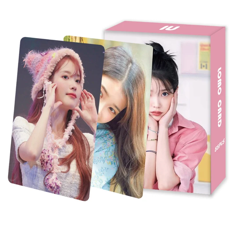 Imagem -02 - Kpop iu Lee ji Eun Novo Álbum Concerto Cartão Postal Coleção Presente Bonito Cartão Lomo Cartão Fotográfico para Menina 55 Pcs por Conjunto