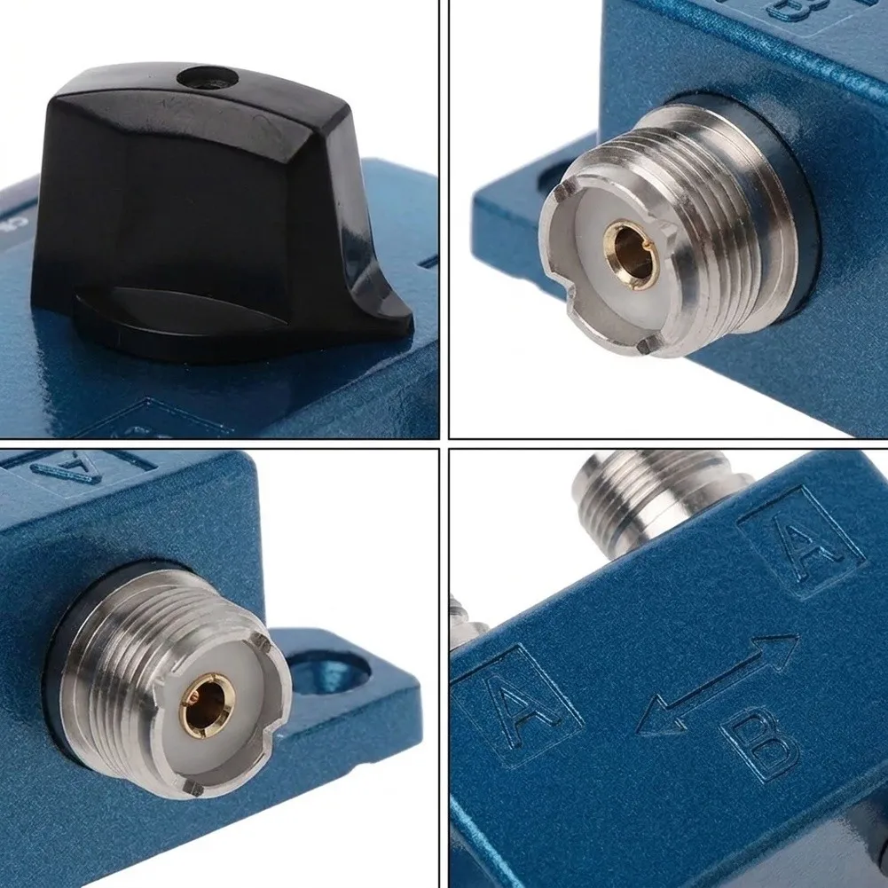 1Pc Blue CA201 Switch 1.8-600MHz For Antenna Selector Dual Port Radio Communication Zinc Alloy Converter