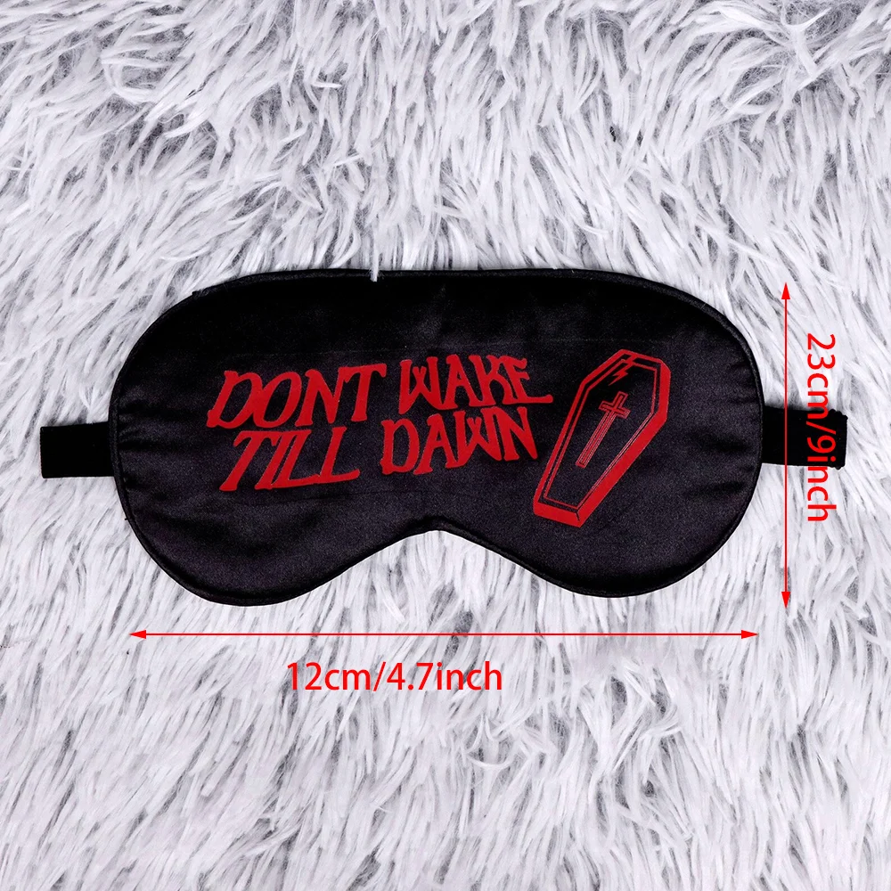 Gruselige Augenmasken, Gothic-Hexen-Augenmasken für Halloween, Schlafpartys, Junggesellinnenabschiede, Brautparty-Dekoration, Geschenk, „Wach nicht, bis du schlafen gehst“ – Detail 2