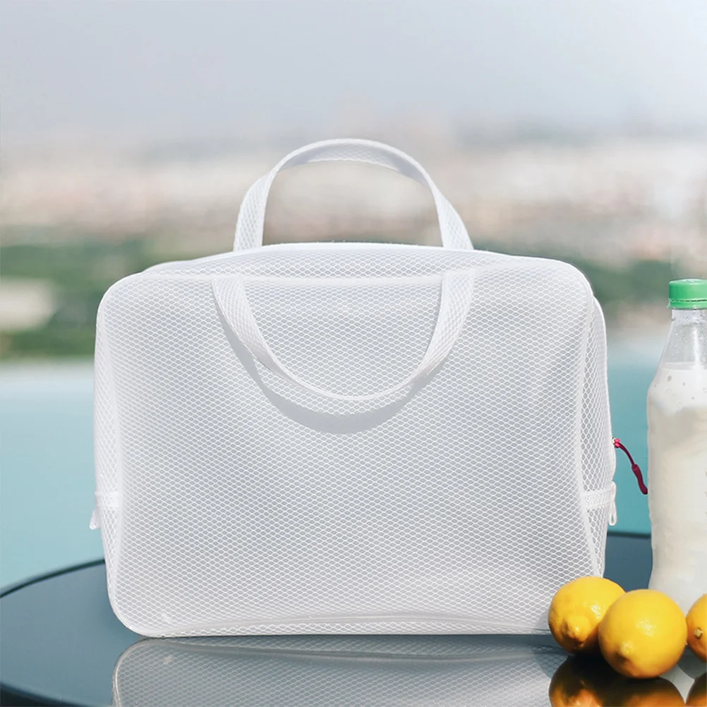 1 قطعة حقيبة ماكياج شبكة مقاومة للماء مادة إيفا صغيرة الحجم سستة الحقيبة المحمولة السفر المنظم مقلمة محفظة نسائية للعملات المعدنية