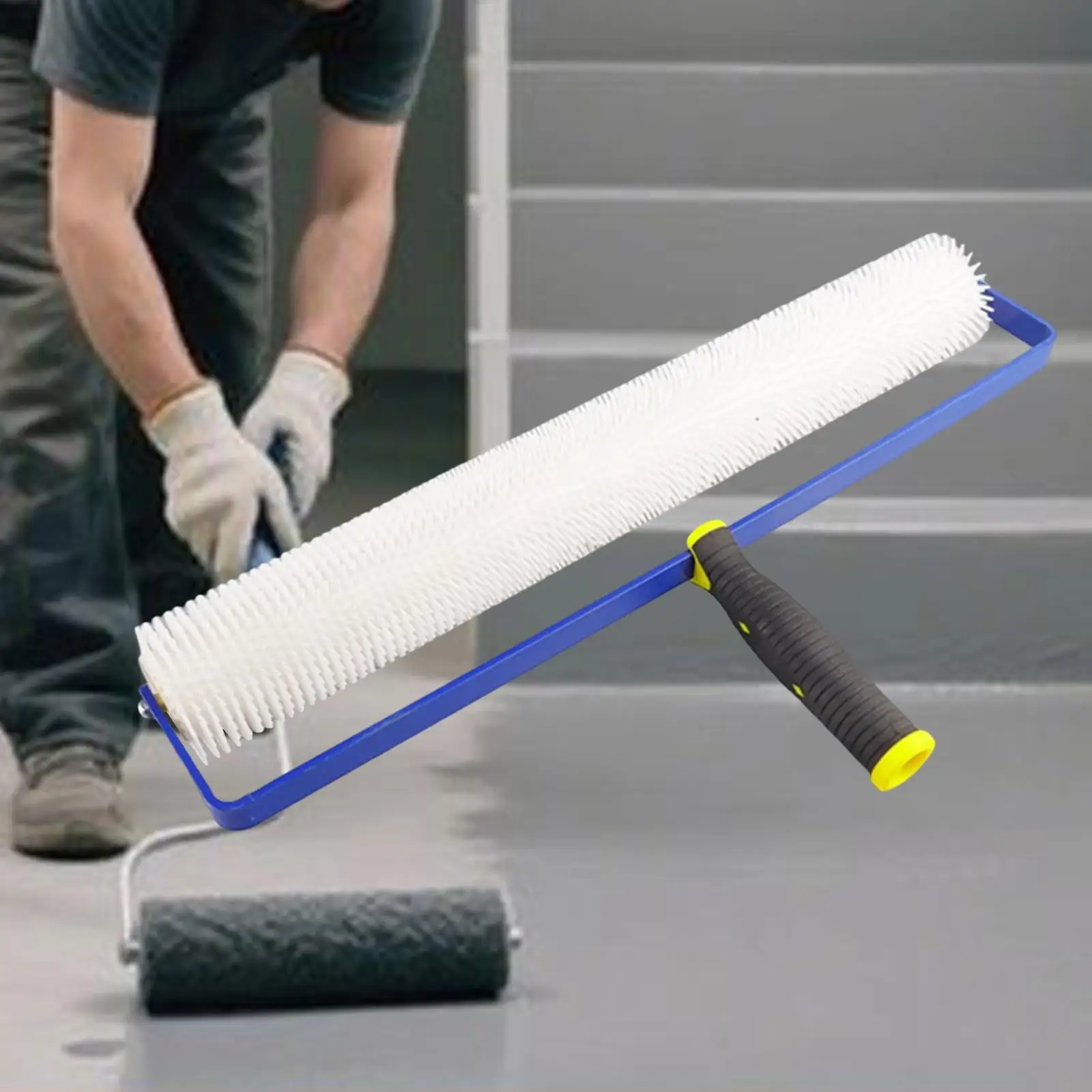 

Spiked Floor Self Leveling Tool 50cm Vent Roller Accessory Multifunctional Lightweight Epoxy Venting Tool with 13mm Spikes