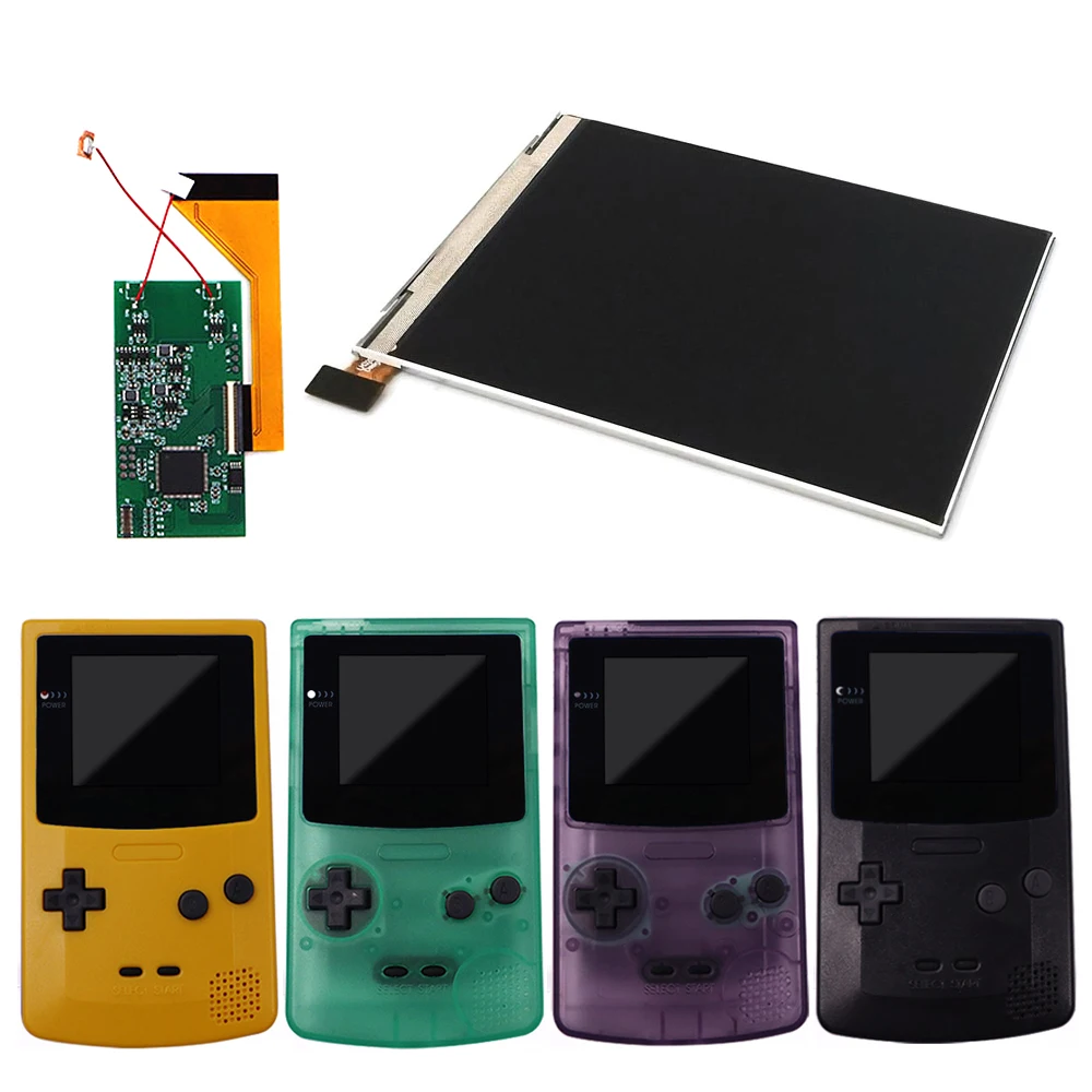 

HISPEEDIDO GBC IPS ЖК-экран, мод с подсветкой для Gameboy Color GBC с корпусом с предварительной отделкой