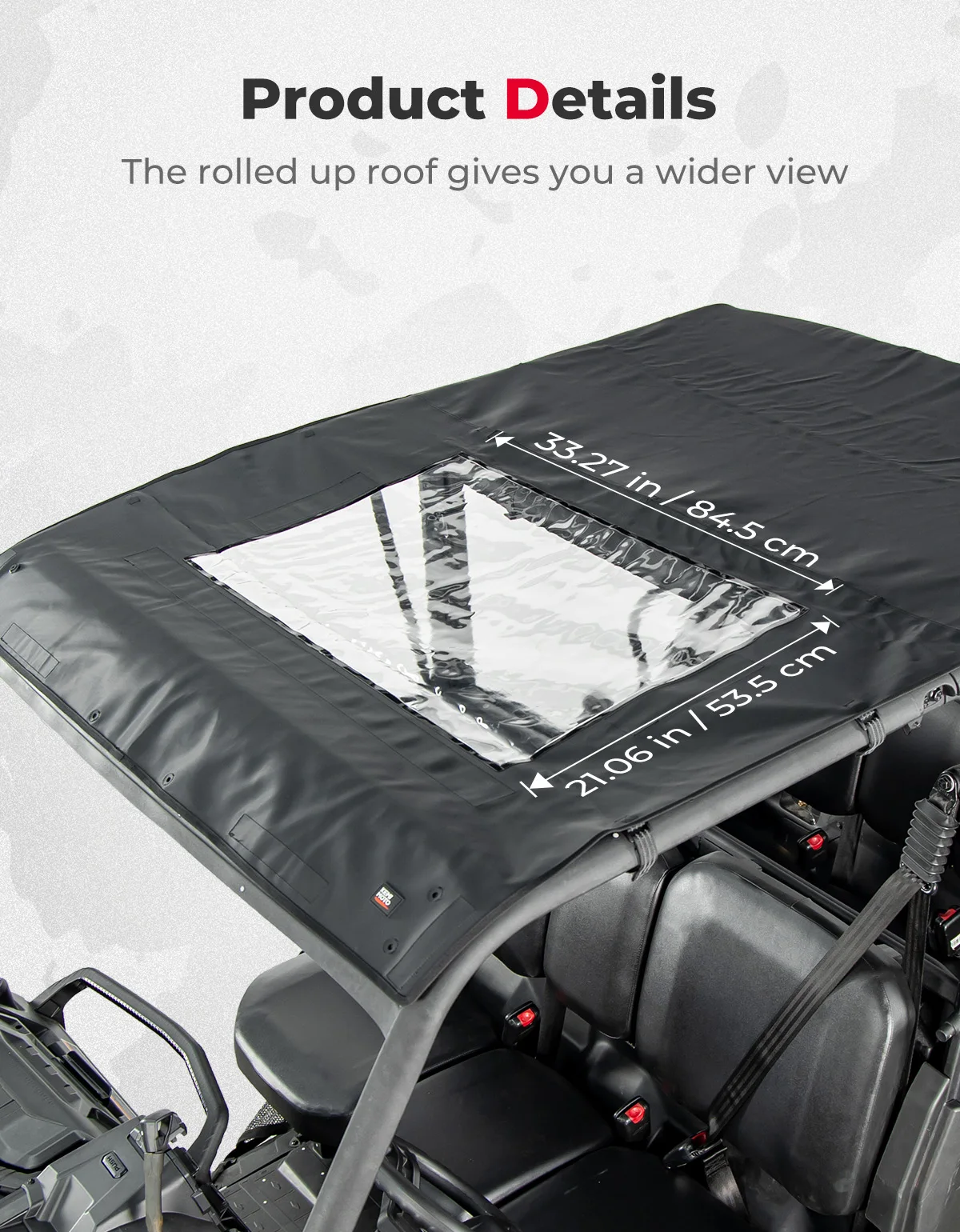 UTV PVC Sun Visorผ้าใบกันน้ํานุ่มหลังคาสําหรับCan Am Defender Max HD 7/8/9/10 DSP XT XMR 2016-2024