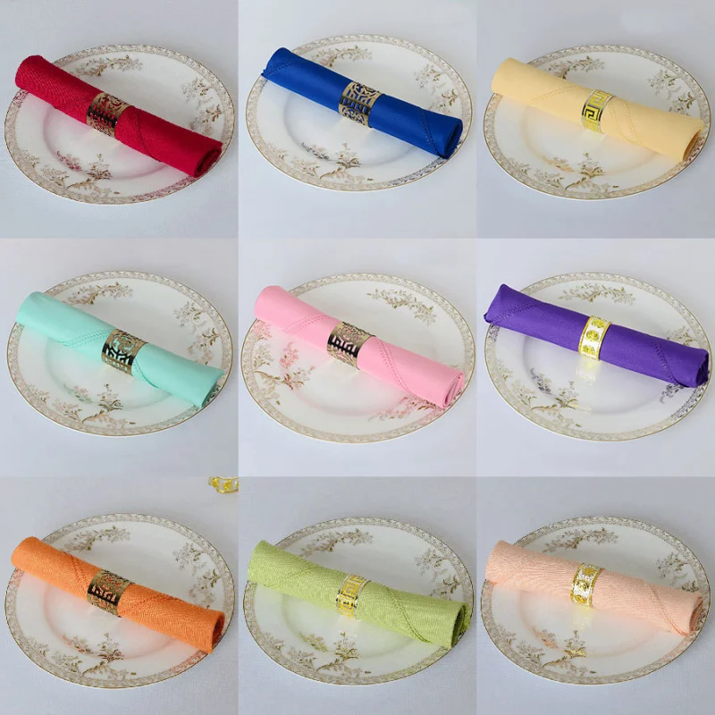 

Салфетки для отелей и ресторанов, однотонные, красные, белые, синие, гладкого плетения, складные, в наличии, оптом