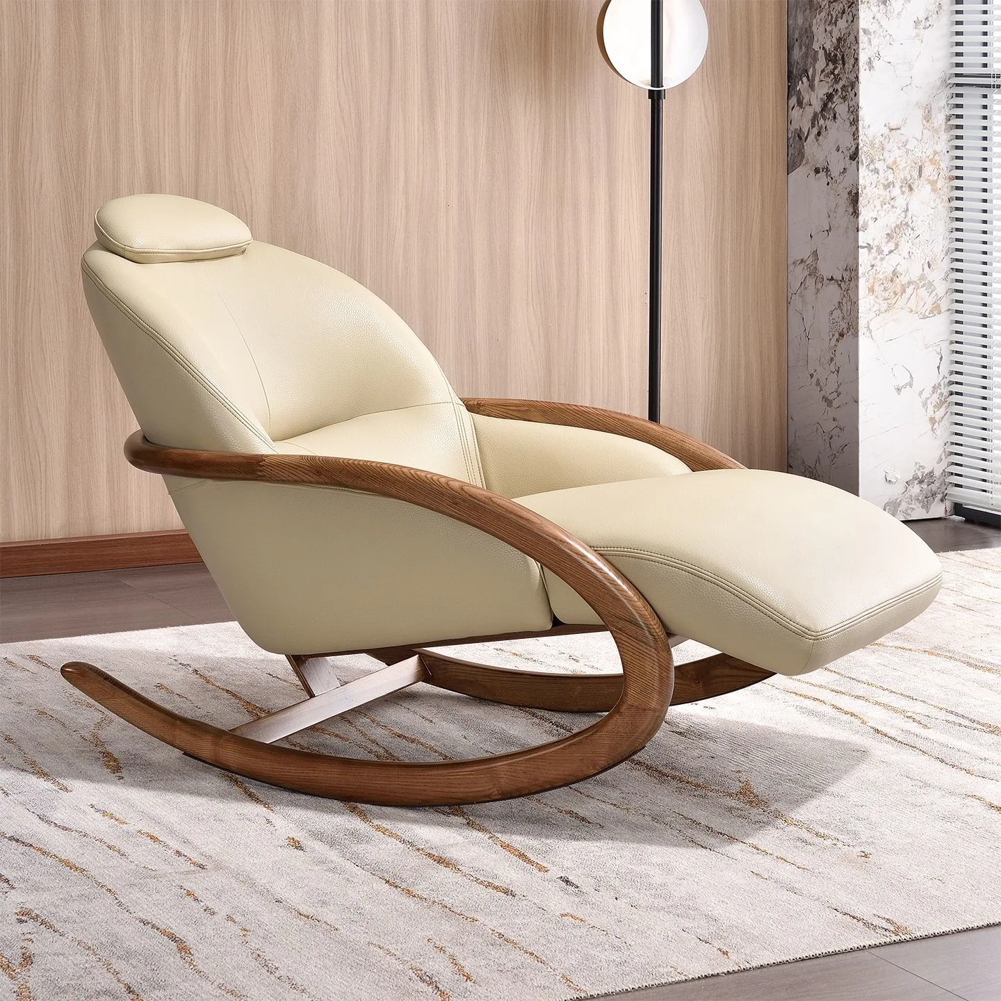 Multi-Color Rocking Recliner Chair For Living Room - Comfortable & Stylish Reclining Lounge Chair With Adjustable Backrest
