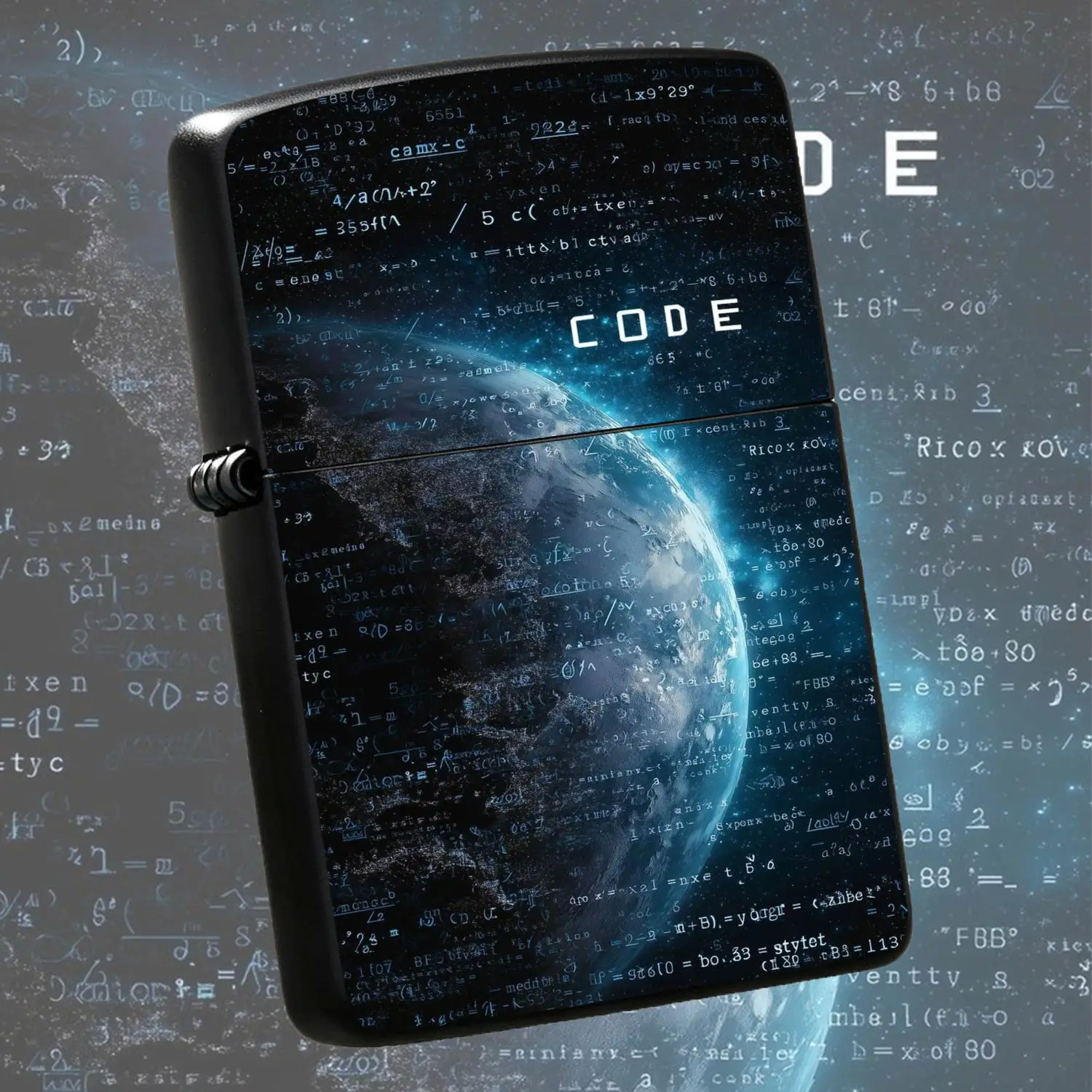 Creative Code Planet Themed Lighter, Sci-Fi Digital Cosmic Aesthetic Design, Portable Sleek Daily Use Igniter, Multi-Scenario Applicable, Unique Exquisite Gift For Tech Enthusiasts And Friends A Humorous And Interesting Lighter