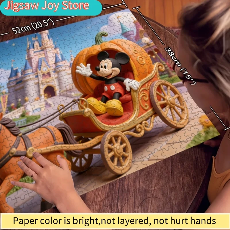 Decoração para Casa Disney com Impressão de Stitch e Mickey |   Quebra-Cabeça 2D Plano, Ideal para Desafios de Quebra-Cabeça para Adultos, Perfeito para o Lar