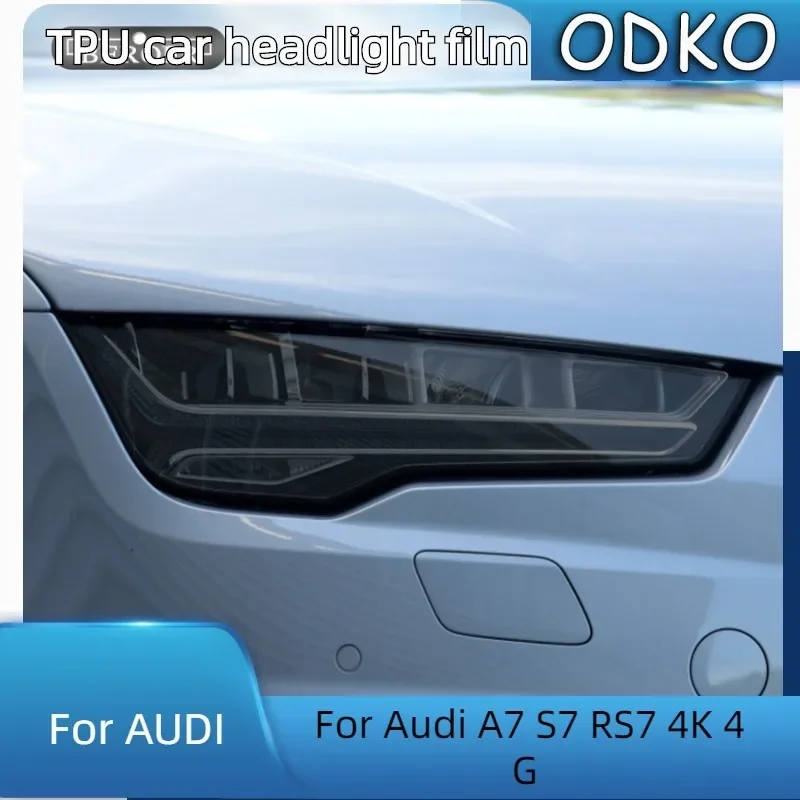 

Для Audi A7 S7 RS7 4K 4G автомобильные фары оттенок дымчатая черная защитная пленка защитная прозрачная наклейка из ТПУ аксессуары