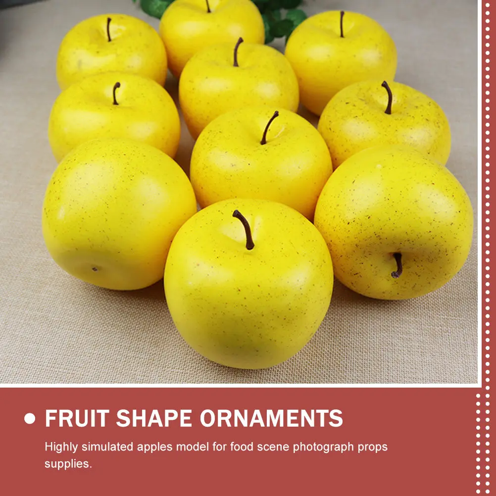 

4Pcs Realistic Fake Apples Models High Simulation Fruit Ornaments for Tabletop Party Decor Shop Showcase Photo Studio Props