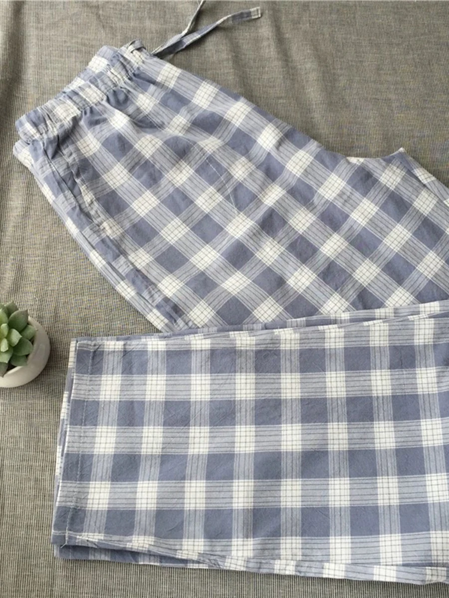 يمكن ارتداؤ سراويل بيجامة رجالية في الخارج في الربيع والخريف، سراويل منزلية فضفاضة مقاس كبير غير رسمية بسيطة للرجال