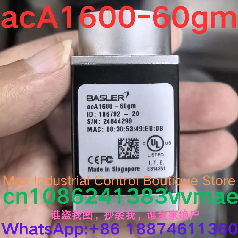 Second-hand test OK  95 new   industrial cameras  acA1600-60gm