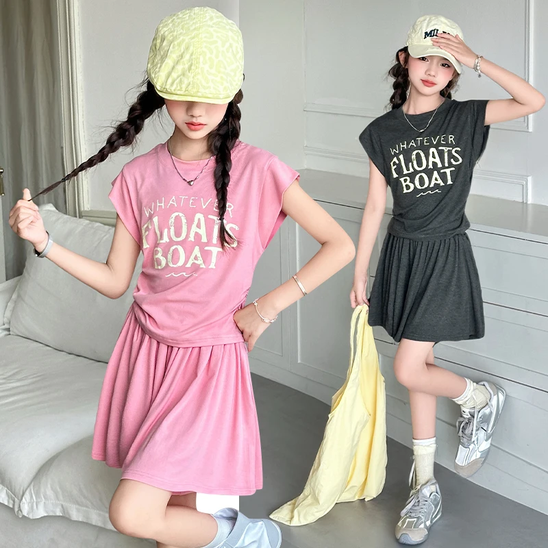 

Baby Girls Clothes Sets Child 2-Pieces Of Set Kids Tee Top+Shorts Bottom Clothing Set Toddle Girls Summer Casual Suit Size 4-14Y