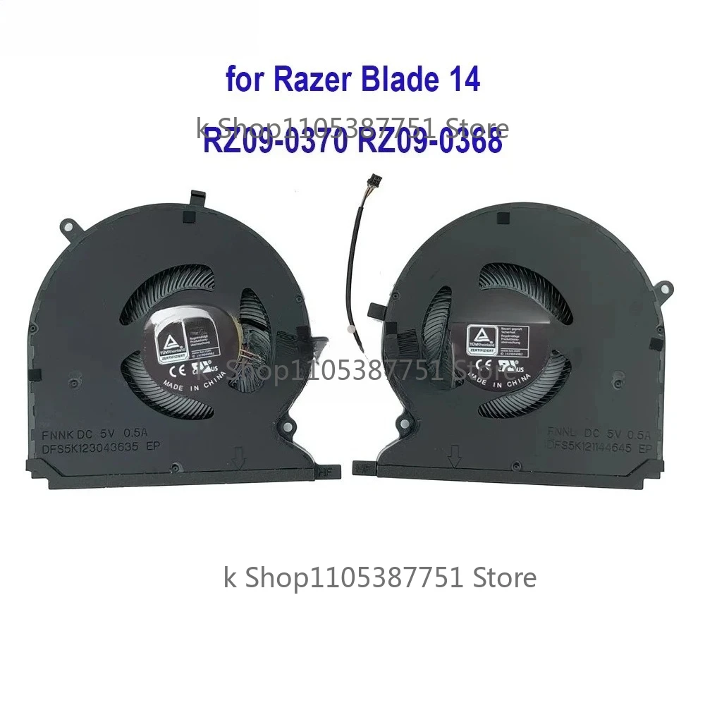 CPU GPU Fan For Razer Blade 14 2021 2022 Ryzen 9 6900HX RZ09-0370 RZ09-0427 Pro 17 RZ09-0368 Notebook Cooler 13207266 13207121k+