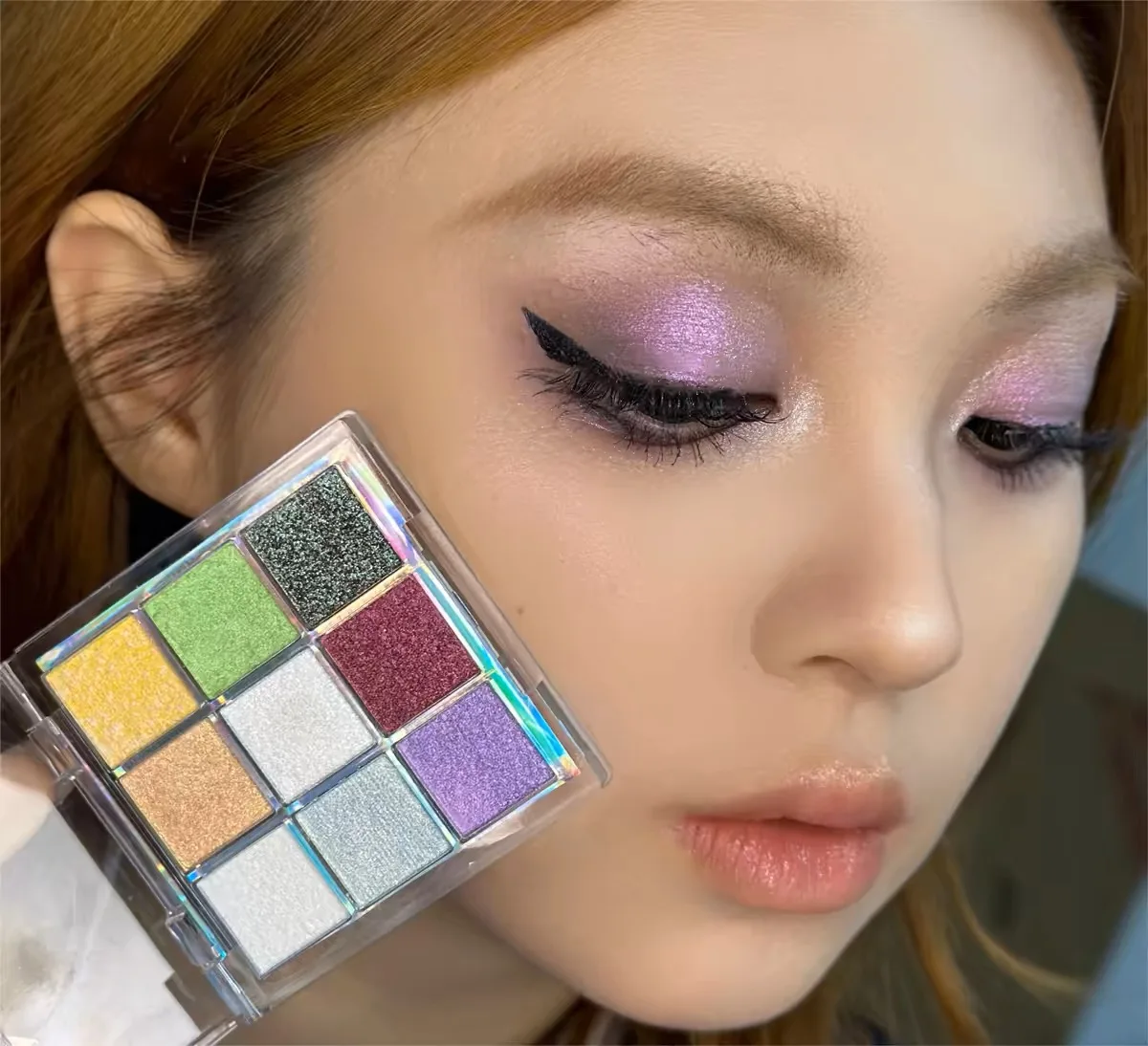 Sheeneffect 9 Color Eyeshadow Plate Chameleon Delicate And Shimmer Eyeshadow Chrome High End makeup Cosmetics