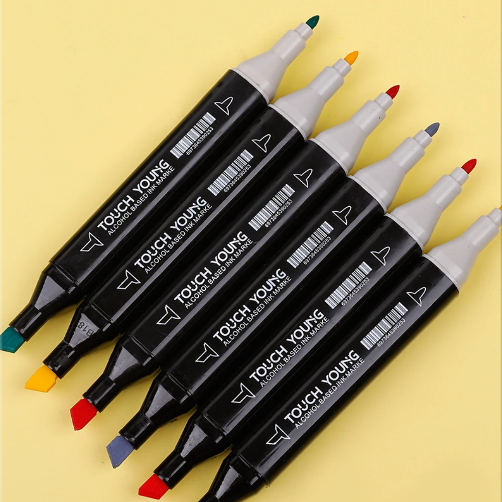 

Double Head Oil Alcohol Marker Single Black Brush No. 120 Bulk Complementary Color Painting Art Supplies