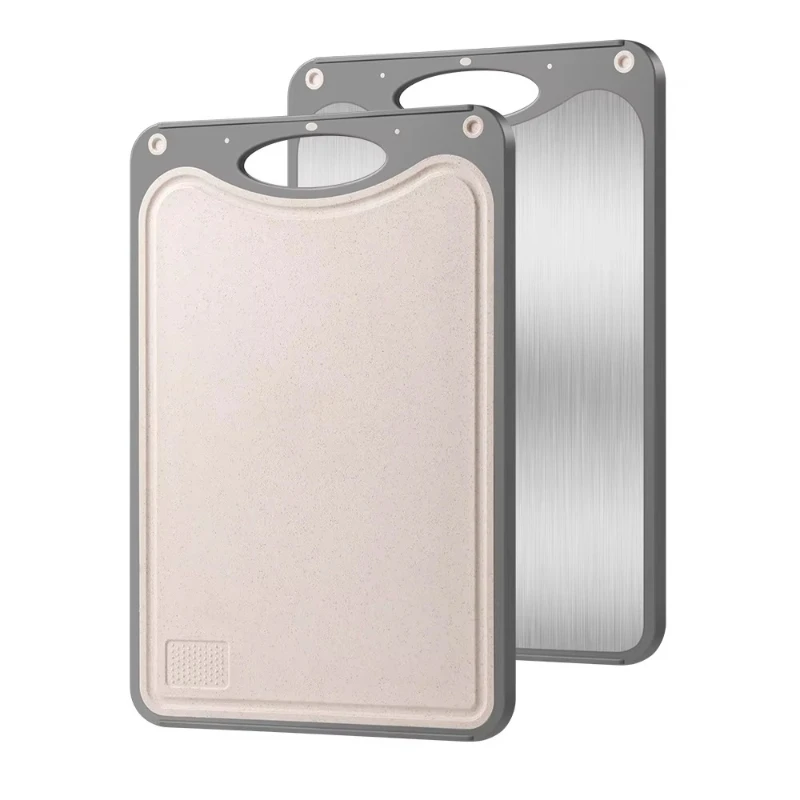 

Food grade titanium cutting board Double-sided pure titanium wheat grass kitchen cutting board