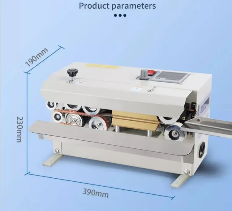 FR-550 Small automatic sealing machine Plastic Bag Food aluminum foil bag Snacks tea Continuous sealing Packing machine