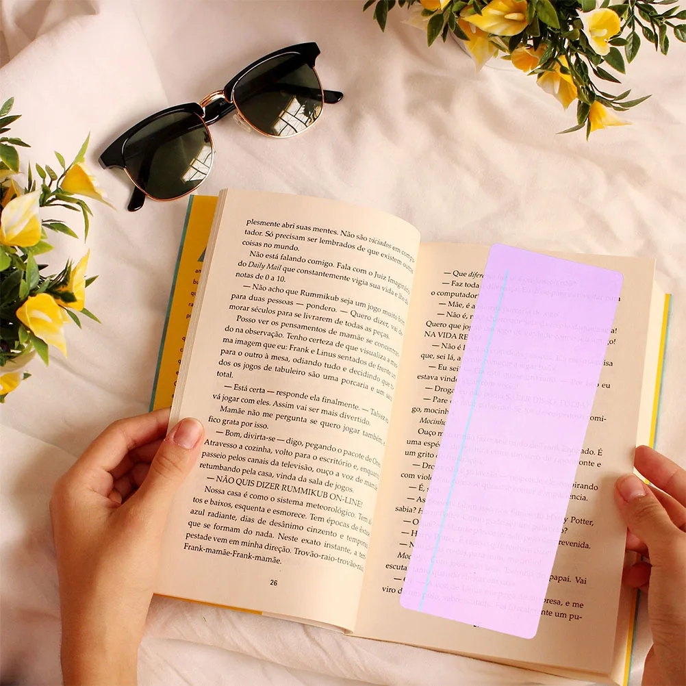 

16pcs Student Highlight Strip Portable Guided Overlay Ruler Strip Guided Reading Strips Bookmark Student Supply