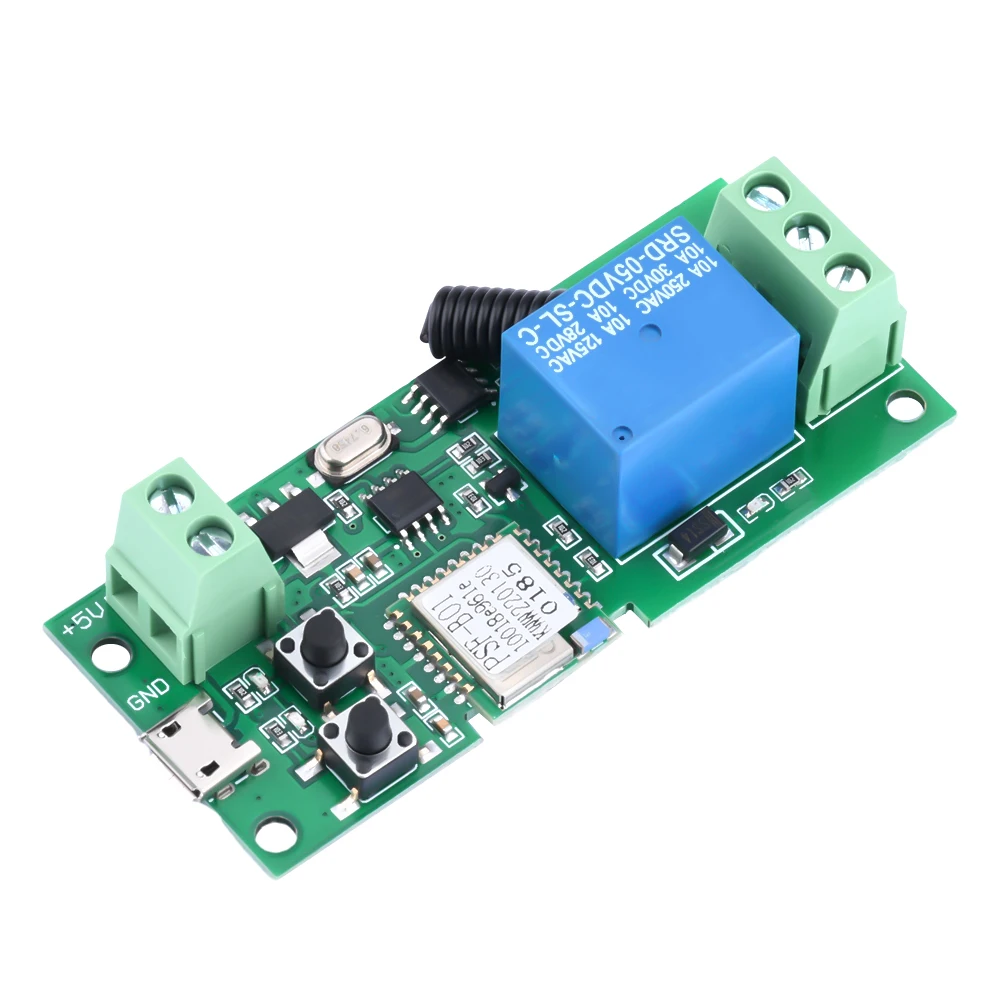 DC 5-32V WiFi relay module Things Smart Home Remote Control Switch RF 433 Remote Control Relay Module 5V 12V 24V