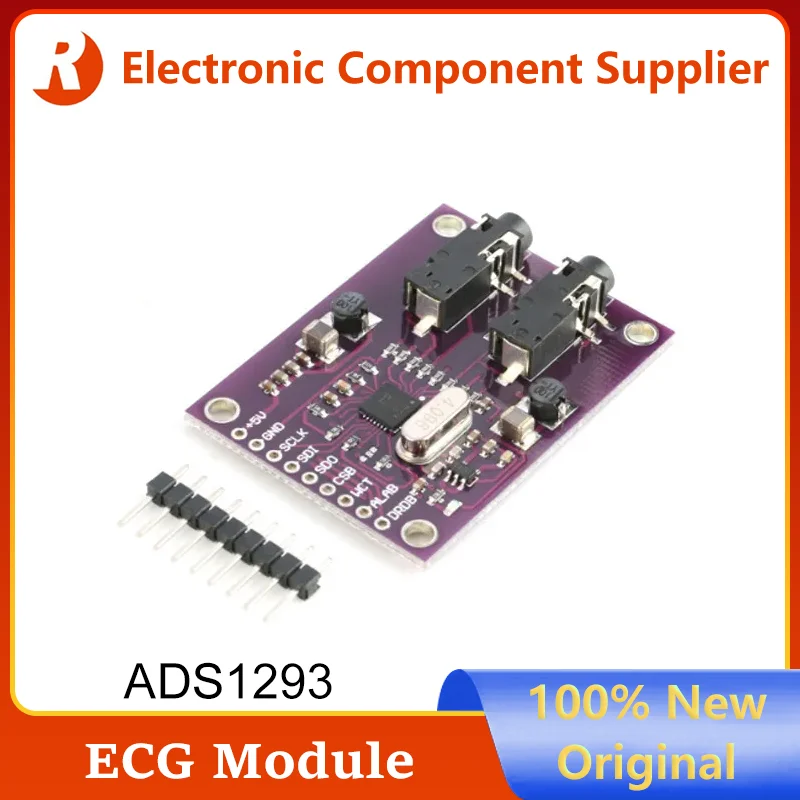 ADS1293 Digital Electrocardiogram (ECG) Module  3-Channel 24-Bit Analog Front End Physiological Signal Measurement Module