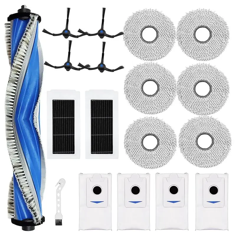 

Новые запчасти для робота-пылесоса Ecovacs Deebot X5 Omni, X5 Pro (2026): основная и боковые щетки, HEPA-фильтр, салфетки для влажной уборки, мешки для сбора пыли