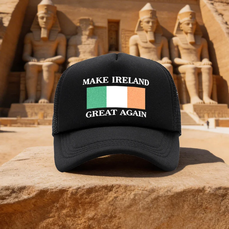 Unisex Irish Pattern Fashion Mesh Baseball Cap Duckbill Hat for Running, Walking, Camping - Multiple Colors Available - Ideal Gi