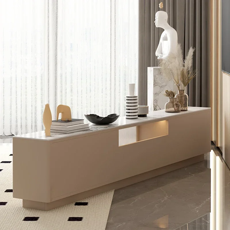 حامل تلفاز أبيض ساحر ممتاز وبسيط وأنيق وبسيط وخزانة تلفزيون بسيطة وأنيقة من Muebles De Salón Para Tv أثاث منزلي #3