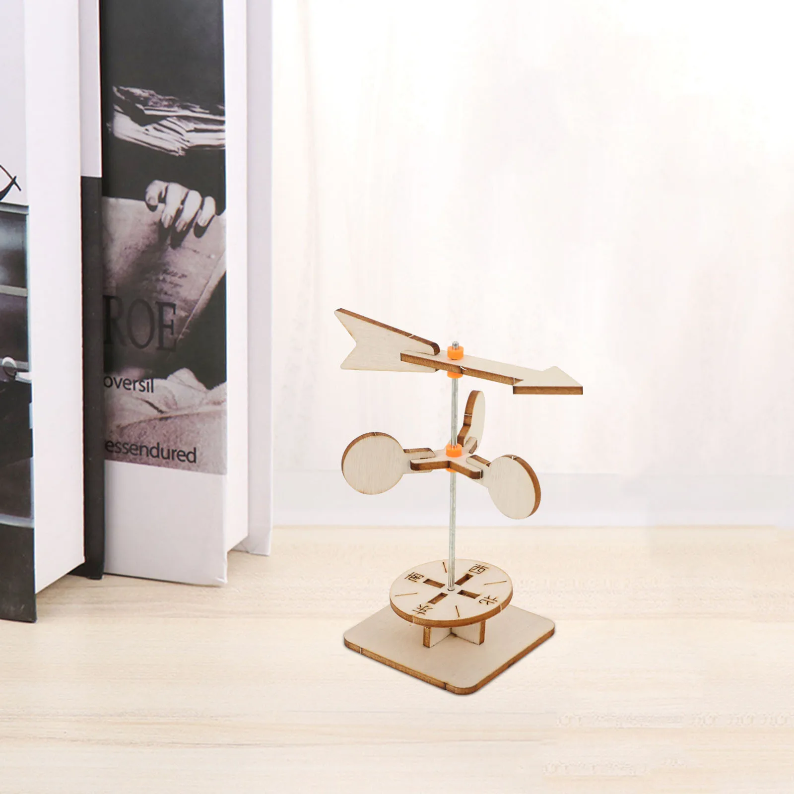 

Wind Vane Science Kit Wooden Diy Educational Assembly Experiment Speed Meter Building Set
