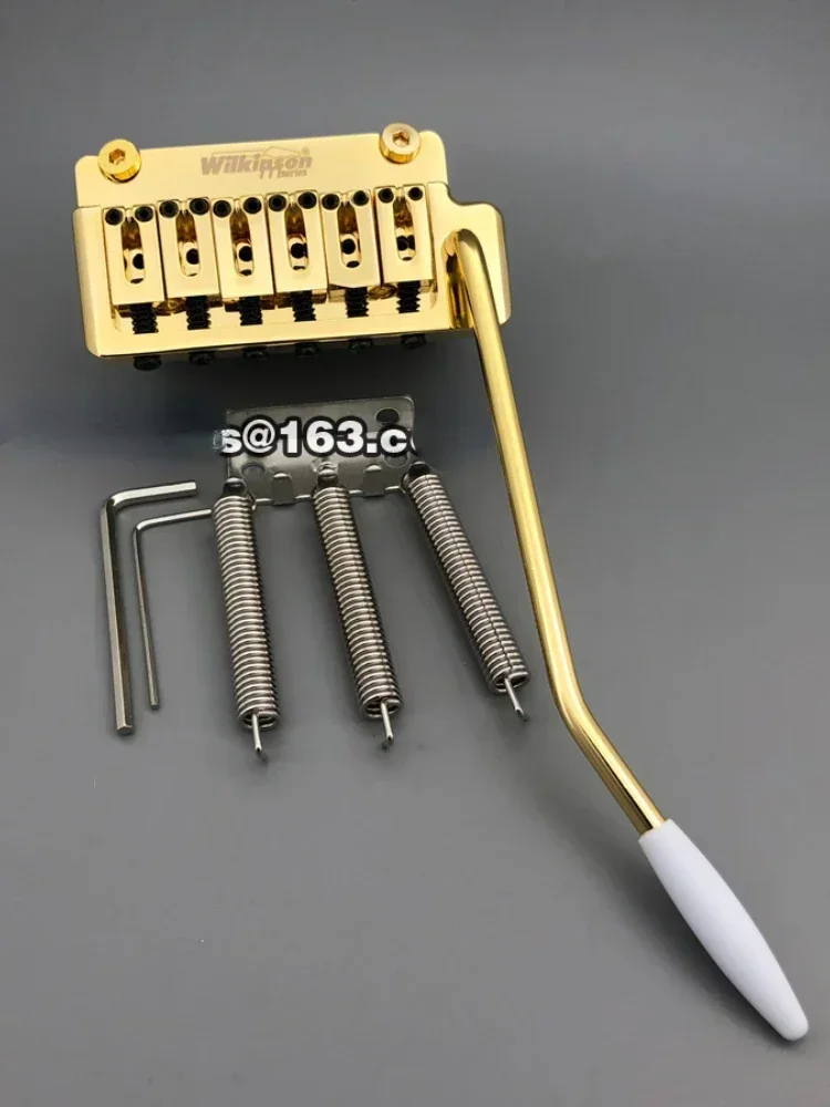 

Q-X Music Store-Genuine Wilkinson Tremolo Guitar Bridge 2 point Tremolo Vibrato Gold WOV08 Post Distance 56mm