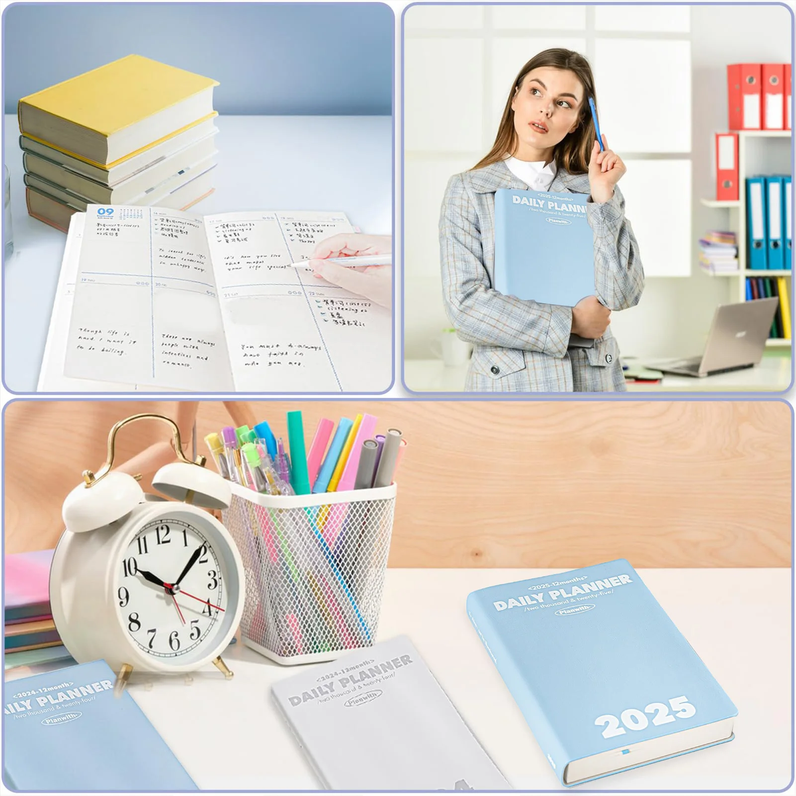 2025 Daily Monthly Planner Notebook Enhancing Productivity and Time Management Suitable for Exquisite Thanksgiving Gift