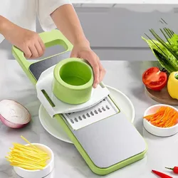 Multifunctional Vegetable Slicer Cutter Shredders Slicer With Basket Fruit Potato Chopper Carrot Grater