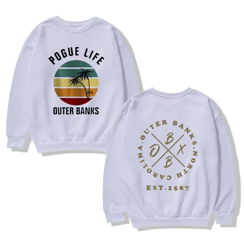 Pogue Life Oversized Pullover , Outer Banks Sweatshirt, Gift, Obx,Beach,North Carolina Coast Pullover,Harajuku Streetwear,Unisex