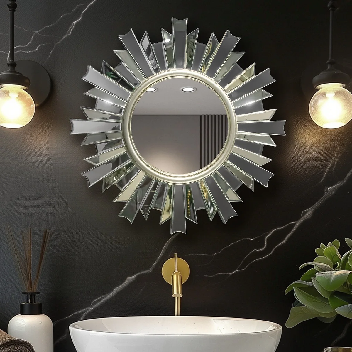 Modern Creative Waterproof Bathroom Mirror Porch Living Room Office Wall Decoration