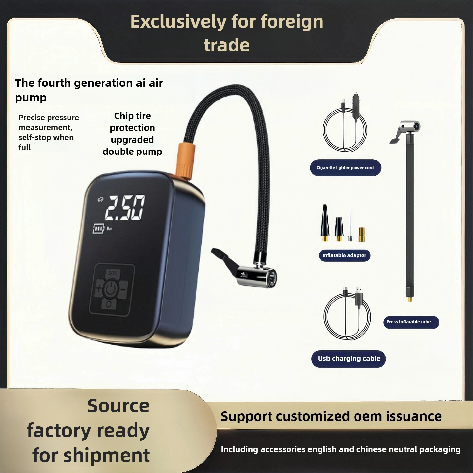 

Portable Wireless Car Tire Inflator – Fast & Cordless Electric Air Pump for Cars, SUVs, Bikes & More