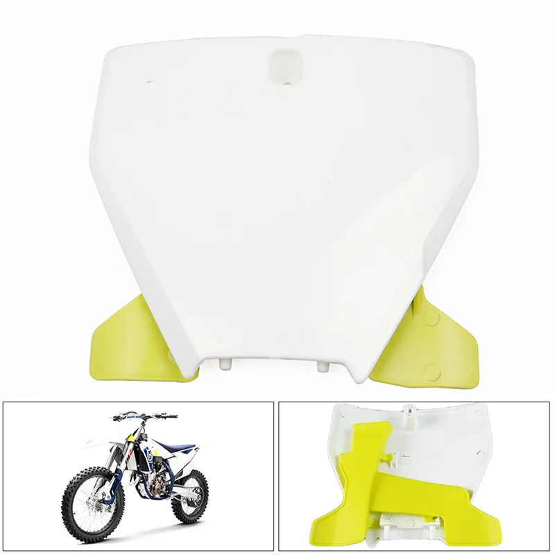 Motorcycle Front Number Plate Plastic Cover For HUSQVARNA FC250 FE350 FX450 TC125 TE150 TE300 2019-2023 Motocross Accessories