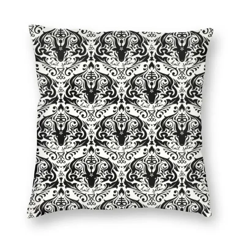 Western Devil Baptism Damascus Satan Leviathan Cross Print Cushion Cover Home Living Room Sofa Decorative Square Pillow Cover