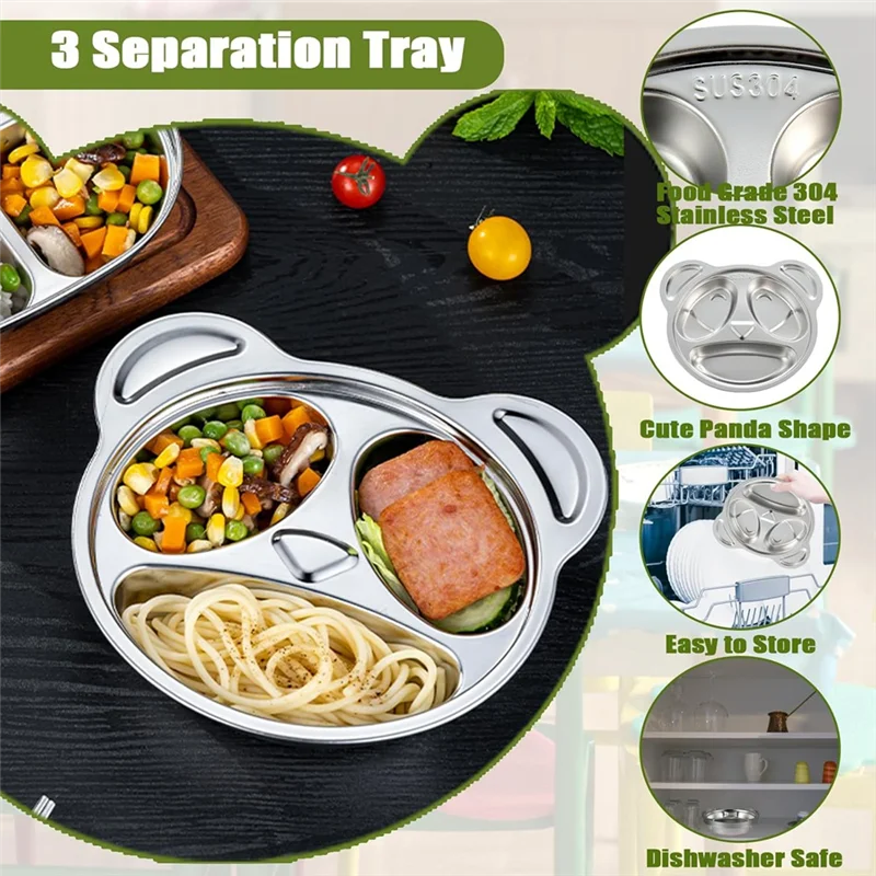 Piatti Divisi Adulti Bambini Per Picky Eaters Piastre Divise In Acciaio Inox Piatti In Acciaio Inox Per Kidsm12k