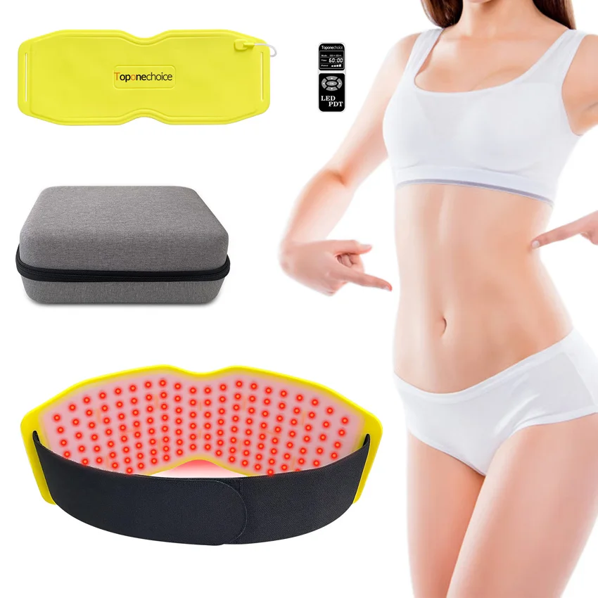 660nm+850nm+940nm Led Silicone Red & Near Infrared Light Therapy Belt For Burning Fat Slimming Full Body Pain Relief Warm Pad