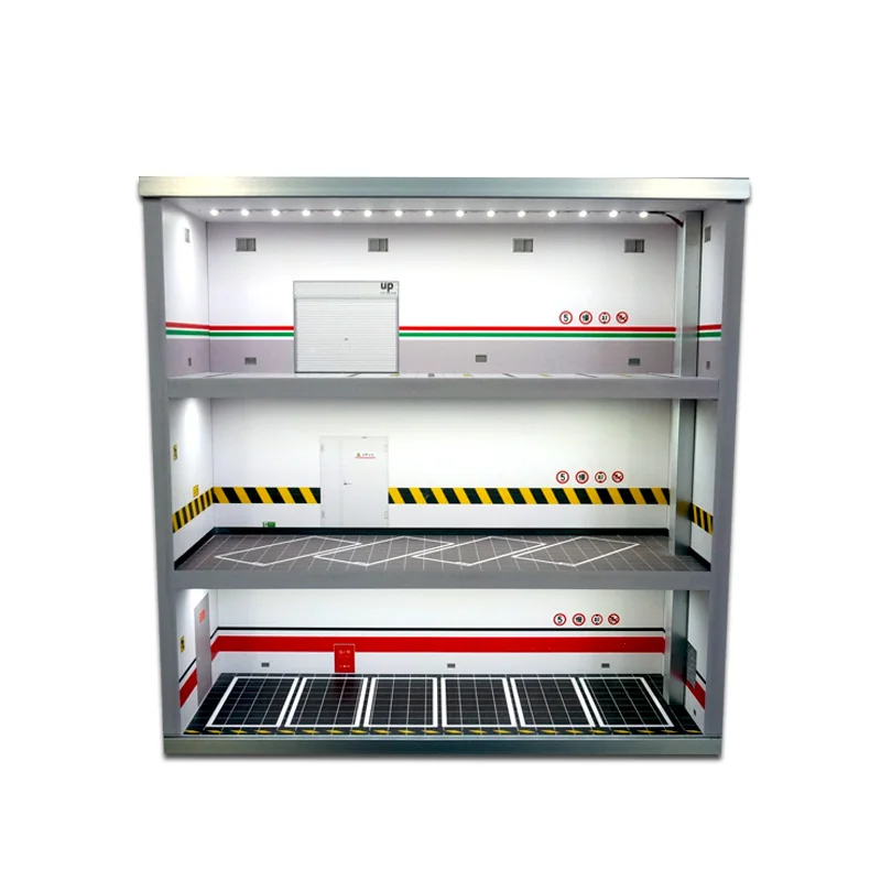 1/64 Car Display Box 1:64 Model Car Parking Lot Scene Prop