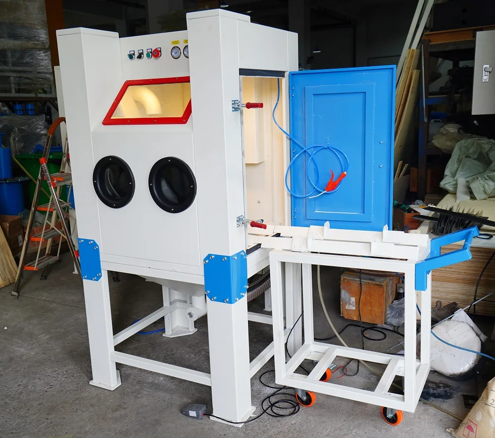 Manual Dry Sandblasting Machine Suction Sand Blasting Cabinet