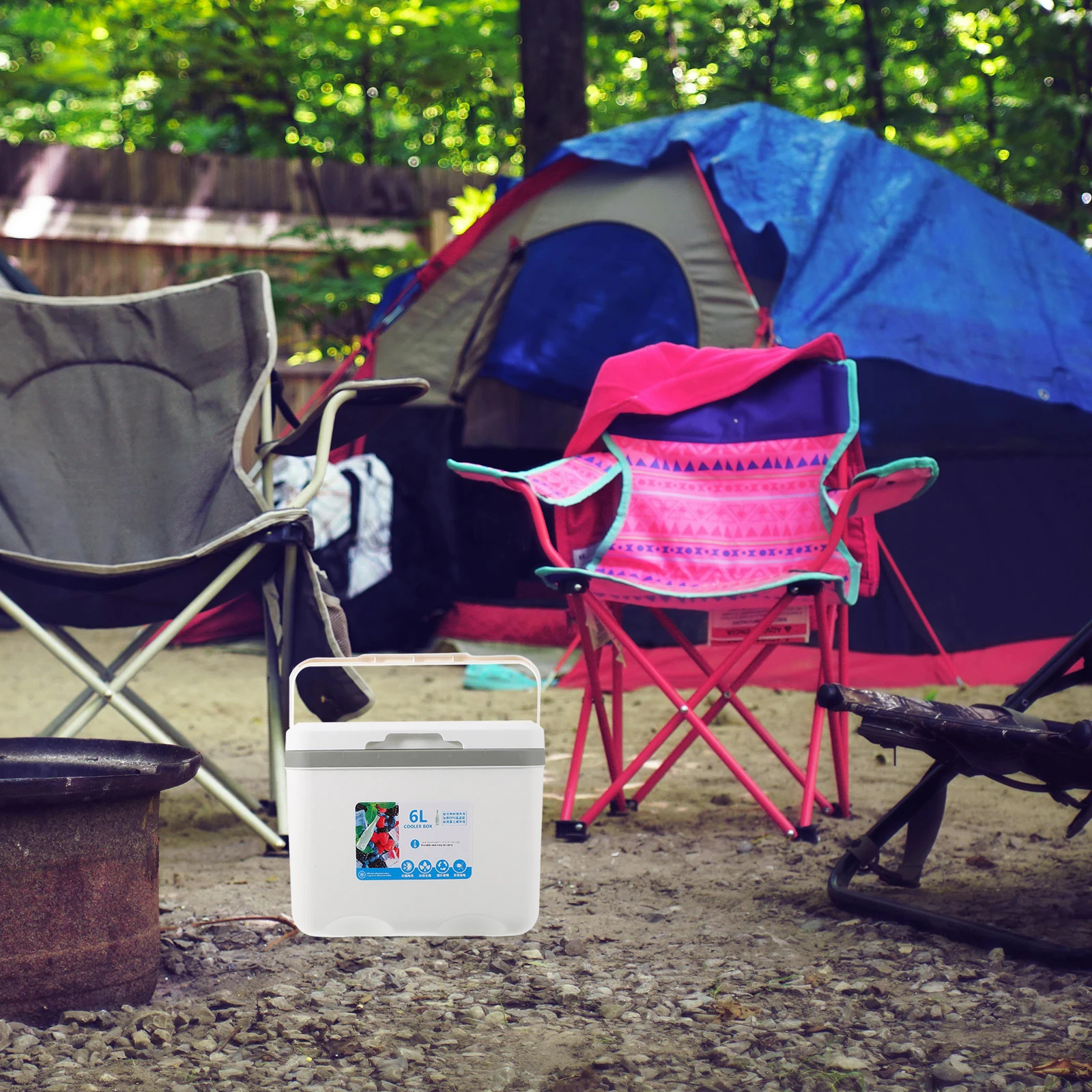 

Outdoor Cooler Basket Vehicles Lunchbox Camping Gear Cooler Box Handle Insulated Picnic Food Storage Thermal Container