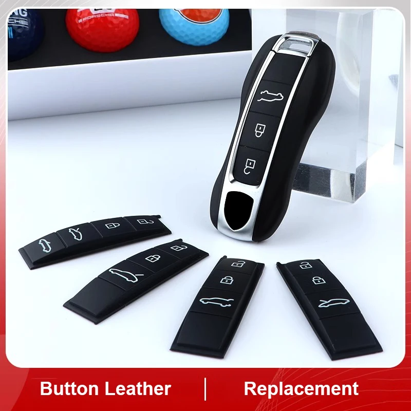Étui pour clé de voiture en caoutchouc, pour Porsche Panamera Cayenne Macan Taycan Boxster 718 911, télécommande, bouton de remplacement en Silicone