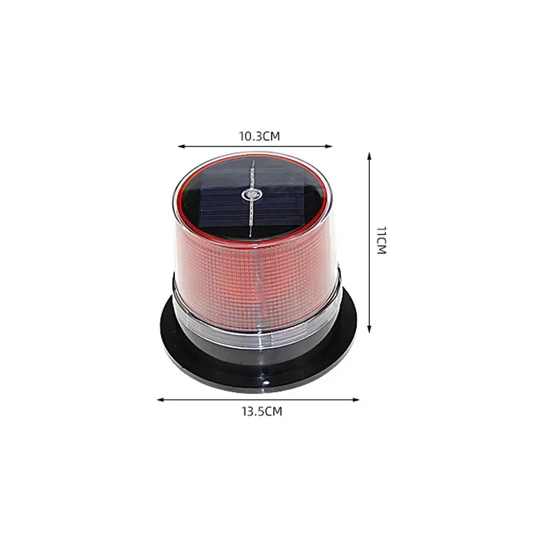 Solar warning light explosion flashing light magnetic base suction LED roof flashing light tower crane Marine stroboscopic signa