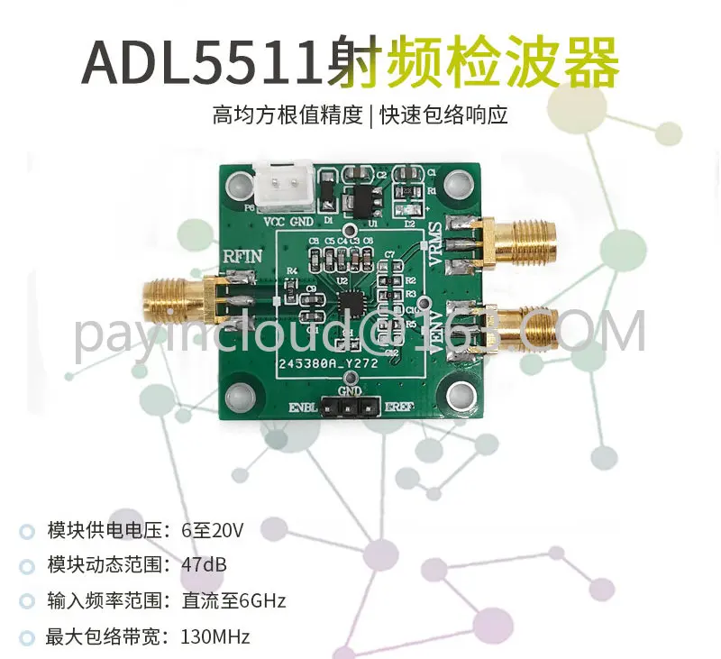 Adl5511 RF Envelope Detector Trupwrrms Detector Pulse Detection Measurement Module 6GHz Bandwidth