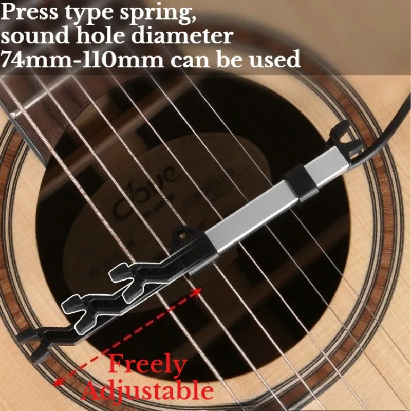 Portable Silicone Guitar Pickup Adjustable Jamproof Rust-proof Denoise High-fidelity Guitar Pickup Musical Instrument Accessory