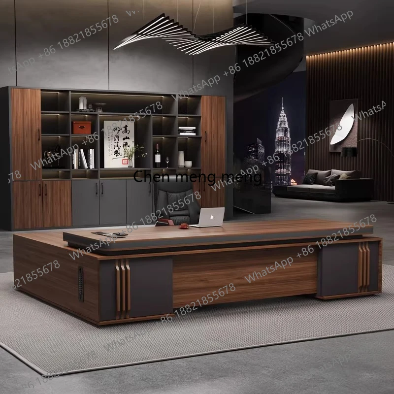 

Aesthetic Display Office Desk Modern Wooden Executive Computer Office Desk Decoration European Meuble Bureau Trendy Furniture
