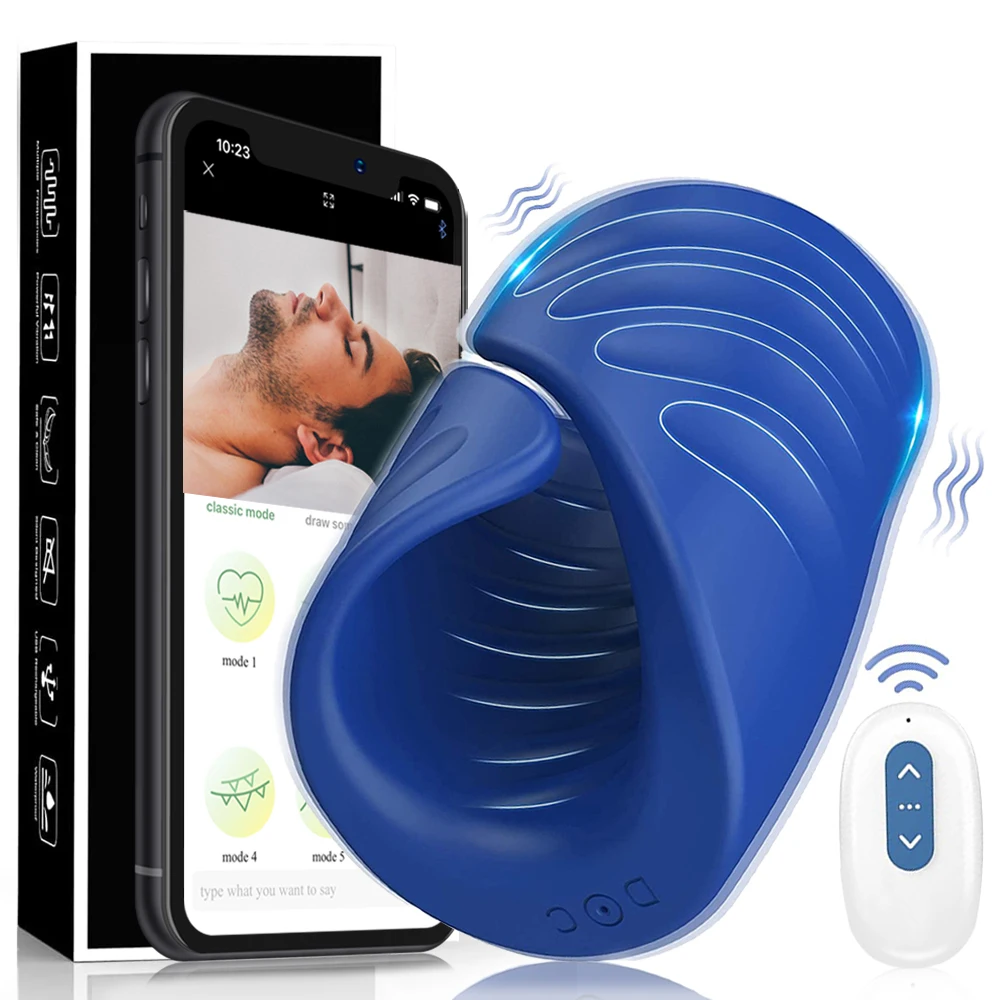 Bluetooth Penis Vibrator for Men Masturbator Sex Machine Penis Delay Trainer Cock Ring Glans Massager Male Sex Toys for Adult