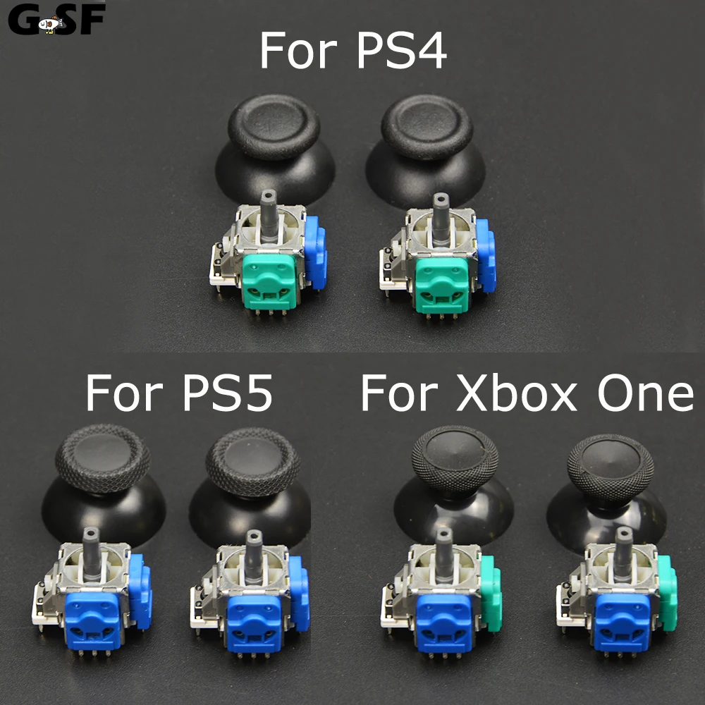 GSF For Hall Effect Joystick For XBOX ONE /PS4 /PS5 Generic Controller Power Analog Stick Caps & 3D Module Sensor Replacement