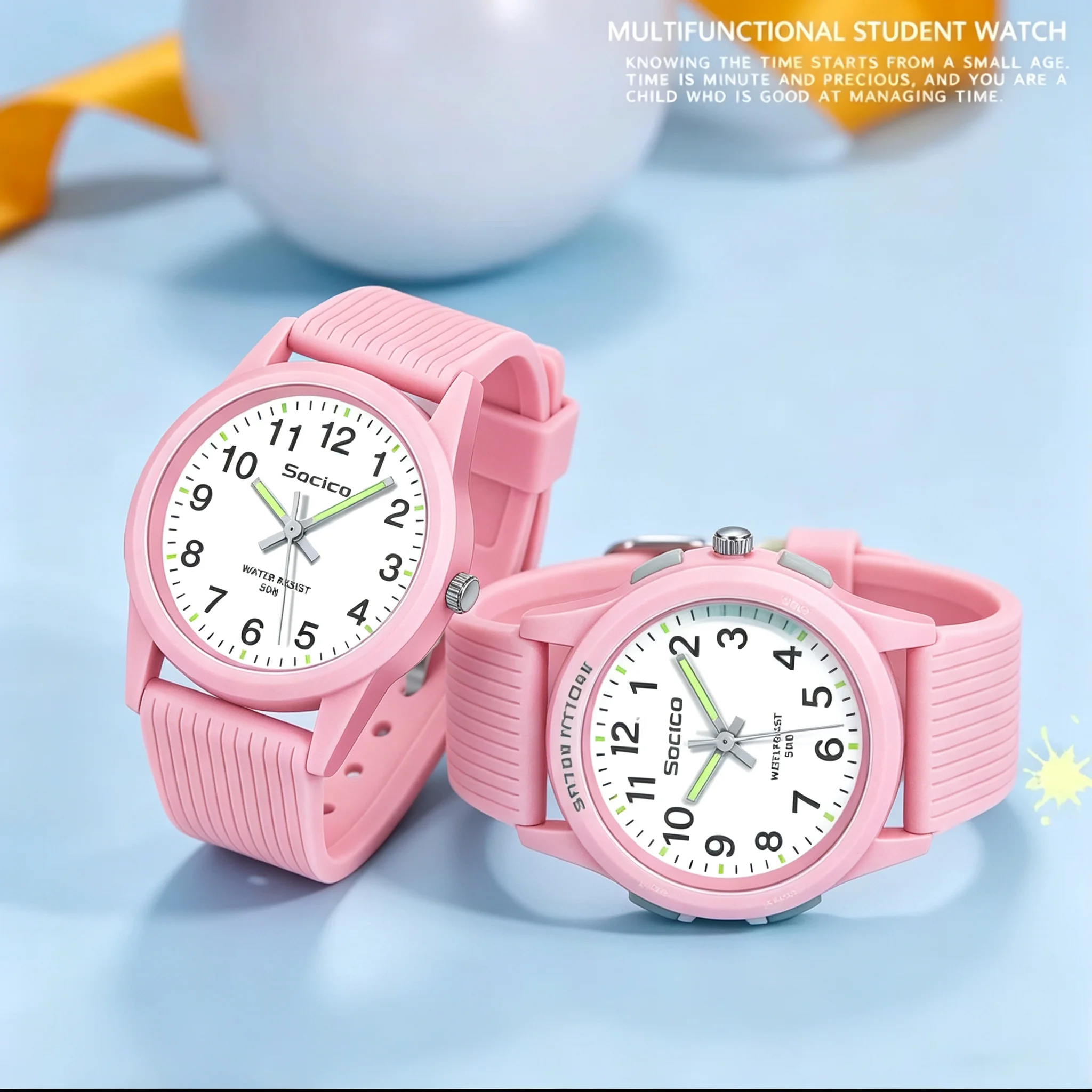 Sport Kids Watch for Kids Waterproof Luminous Children's Electronic LED Watch Fashion Multi-function Week Display Kids Watch